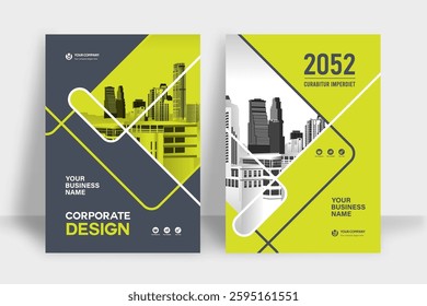 Corporate Book Cover Design Template in A4. Can be adapt to Brochure, Annual Report, Magazine,Poster, Business Presentation, Portfolio, Flyer, Banner, Website.