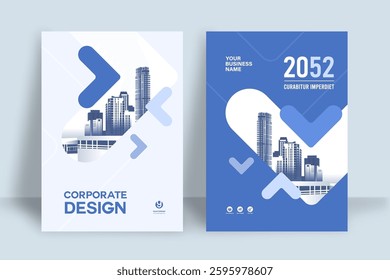 Corporate Book Cover Design Template in A4. Can be adapt to Brochure, Annual Report, Magazine,Poster, Business Presentation, Portfolio, Flyer, Banner, Website.