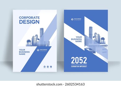 Corporate Book Cover Design Template in A4. Can be adapt to Brochure, Annual Report, Magazine,Poster, Business Presentation, Portfolio, Flyer, Banner, Website.