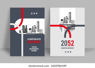 Corporate Book Cover Design Template in A4. Can be adapt to Brochure, Annual Report, Magazine,Poster, Business Presentation, Portfolio, Flyer, Banner, Website.