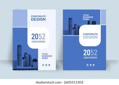 Corporate Book Cover Design Template in A4. Can be adapt to Brochure, Annual Report, Magazine,Poster, Business Presentation, Portfolio, Flyer, Banner, Website.
