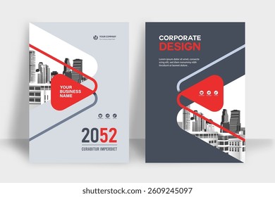 Corporate Book Cover Design Template in A4. Can be adapt to Brochure, Annual Report, Magazine,Poster, Business Presentation, Portfolio, Flyer, Banner, Website.