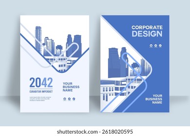 Corporate Book Cover Design Template in A4. Can be adapt to Brochure, Annual Report, Magazine,Poster, Business Presentation, Portfolio, Flyer, Banner, Website.