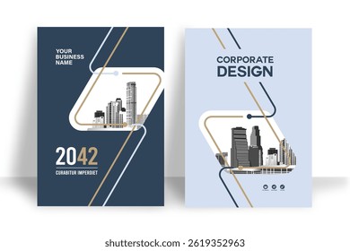 Corporate Book Cover Design Template in A4. Can be adapt to Brochure, Annual Report, Magazine,Poster, Business Presentation, Portfolio, Flyer, Banner, Website.