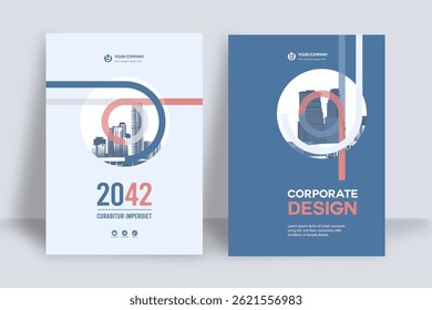 Plantilla Corporativa de diseño de portada de libro en A4. Se puede adaptar al folleto, informe anual, revista, póster, presentación comercial, Cartera, volante, Anuncio, Sitio web.