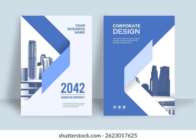 Corporate Book Cover Design Template in A4. Can be adapt to Brochure, Annual Report, Magazine,Poster, Business Presentation, Portfolio, Flyer, Banner, Website.