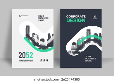 Corporate Book Cover Design Template in A4. Can be adapt to Brochure, Annual Report, Magazine,Poster, Business Presentation, Portfolio, Flyer, Banner, Website.