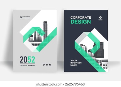 Corporate Book Cover Design Template in A4. Can be adapt to Brochure, Annual Report, Magazine,Poster, Business Presentation, Portfolio, Flyer, Banner, Website.