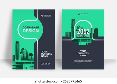 Corporate Book Cover Design Template in A4. Can be adapt to Brochure, Annual Report, Magazine,Poster, Business Presentation, Portfolio, Flyer, Banner, Website.