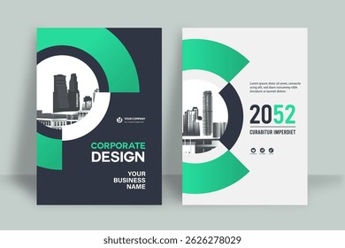 Corporate Book Cover Design Template in A4. Can be adapt to Brochure, Annual Report, Magazine,Poster, Business Presentation, Portfolio, Flyer, Banner, Website.