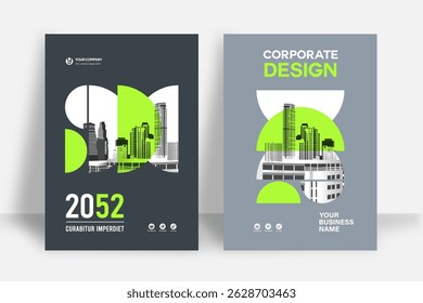 Corporate Book Cover Design Template in A4. Can be adapt to Brochure, Annual Report, Magazine,Poster, Business Presentation, Portfolio, Flyer, Banner, Website.