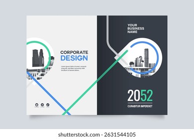 Corporate Book Cover Design Template in A4. Can be adapt to Brochure, Annual Report, Magazine,Poster, Business Presentation, Portfolio, Flyer, Banner, Website.