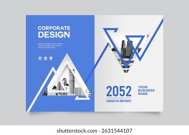 Corporate Book Cover Design Template in A4. Can be adapt to Brochure, Annual Report, Magazine,Poster, Business Presentation, Portfolio, Flyer, Banner, Website.