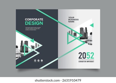Corporate Book Cover Design Template in A4. Can be adapt to Brochure, Annual Report, Magazine,Poster, Business Presentation, Portfolio, Flyer, Banner, Website.