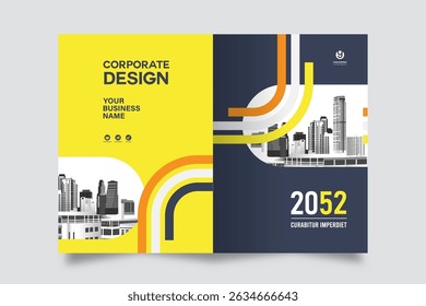 Corporate Book Cover Design Template in A4. Can be adapt to Brochure, Annual Report, Magazine,Poster, Business Presentation, Portfolio, Flyer, Banner, Website.