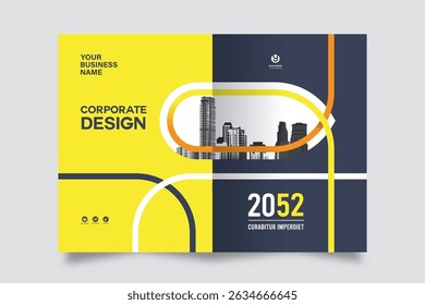 Corporate Book Cover Design Template in A4. Can be adapt to Brochure, Annual Report, Magazine,Poster, Business Presentation, Portfolio, Flyer, Banner, Website.