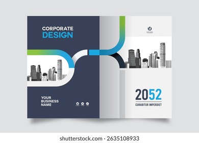 Corporate Book Cover Design Template in A4. Can be adapt to Brochure, Annual Report, Magazine,Poster, Business Presentation, Portfolio, Flyer, Banner, Website.