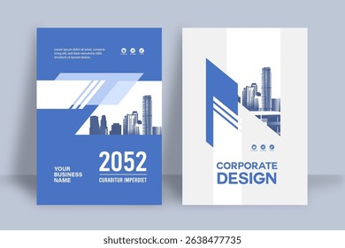 Corporate Book Cover Design Template in A4. Can be adapt to Brochure, Annual Report, Magazine,Poster, Business Presentation, Portfolio, Flyer, Banner, Website.