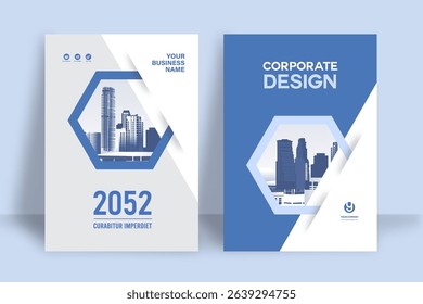 Corporate Book Cover Design Template in A4. Can be adapt to Brochure, Annual Report, Magazine,Poster, Business Presentation, Portfolio, Flyer, Banner, Website.