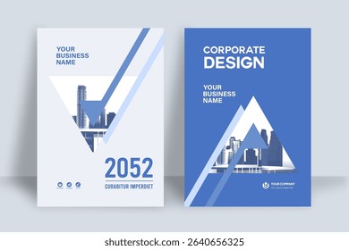 Corporate Book Cover Design Template in A4. Can be adapt to Brochure, Annual Report, Magazine,Poster, Business Presentation, Portfolio, Flyer, Banner, Website.