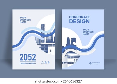 Corporate Book Cover Design Template in A4. Can be adapt to Brochure, Annual Report, Magazine,Poster, Business Presentation, Portfolio, Flyer, Banner, Website.
