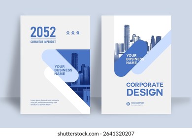 Corporate Book Cover Design Template in A4. Can be adapt to Brochure, Annual Report, Magazine,Poster, Business Presentation, Portfolio, Flyer, Banner, Website.