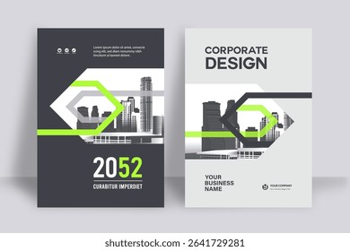 Corporate Book Cover Design Template in A4. Can be adapt to Brochure, Annual Report, Magazine,Poster, Business Presentation, Portfolio, Flyer, Banner, Website.