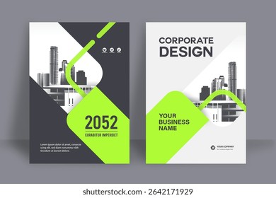 Corporate Book Cover Design Template in A4. Can be adapt to Brochure, Annual Report, Magazine,Poster, Business Presentation, Portfolio, Flyer, Banner, Website.