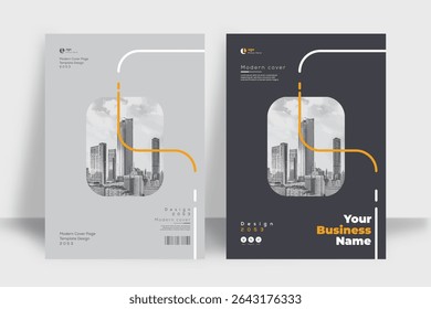 Corporate Book Cover Design Template in A4. Can be adapt to Brochure, Annual Report, Magazine, Poster, Business Presentation, Portfolio, Flyer, Banner, Website.