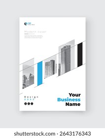 Corporate Book Cover Design Template in A4. Can be adapt to Brochure, Annual Report, Magazine, Poster, Business Presentation, Portfolio, Flyer, Banner, Website.