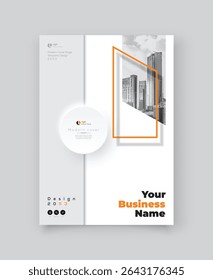 Corporate Book Cover Design Template in A4. Can be adapt to Brochure, Annual Report, Magazine, Poster, Business Presentation, Portfolio, Flyer, Banner, Website.