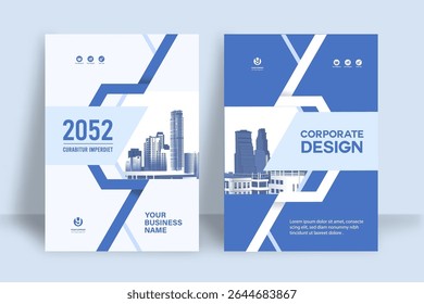 Corporate Book Cover Design Template in A4. Can be adapt to Brochure, Annual Report, Magazine,Poster, Business Presentation, Portfolio, Flyer, Banner, Website.