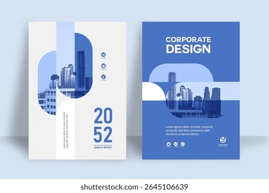 Corporate Book Cover Design Template in A4. Can be adapt to Brochure, Annual Report, Magazine,Poster, Business Presentation, Portfolio, Flyer, Banner, Website.