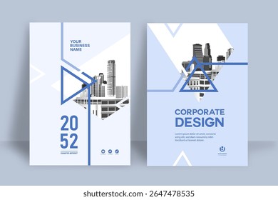 Corporate Book Cover Design Template in A4. Can be adapt to Brochure, Annual Report, Magazine,Poster, Business Presentation, Portfolio, Flyer, Banner, Website.