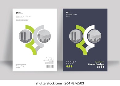 Plantilla Corporativa de diseño de portada de libro en A4. Se puede adaptar al folleto, informe anual, revista, póster, presentación comercial, Cartera, volante, Anuncio, Sitio web.