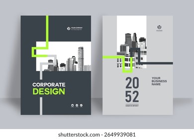 Corporate Book Cover Design Template in A4. Can be adapt to Brochure, Annual Report, Magazine,Poster, Business Presentation, Portfolio, Flyer, Banner, Website.