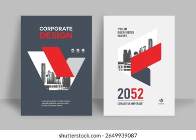 Corporate Book Cover Design Template in A4. Can be adapt to Brochure, Annual Report, Magazine,Poster, Business Presentation, Portfolio, Flyer, Banner, Website.