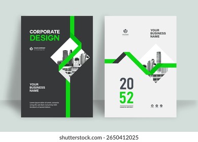 Corporate Book Cover Design Template in A4. Can be adapt to Brochure, Annual Report, Magazine,Poster, Business Presentation, Portfolio, Flyer, Banner, Website.