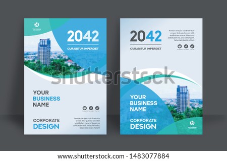 Corporate Book Cover Design Template in A4. Can be adapt to Brochure, Annual Report, Magazine,Poster, Business Presentation, Portfolio, Flyer, Banner, Website.