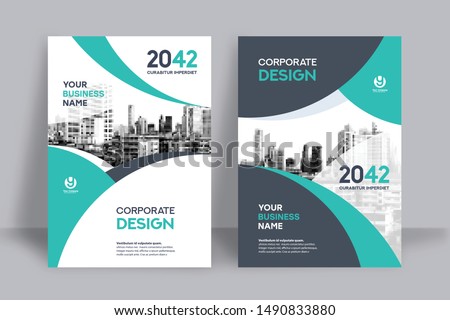 Corporate Book Cover Design Template in A4. Can be adapt to Brochure, Annual Report, Magazine,Poster, Business Presentation, Portfolio, Flyer, Banner, Website.