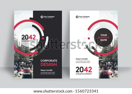 Corporate Book Cover Design Template in A4. Can be adapt to Brochure, Annual Report, Magazine,Poster, Business Presentation, Portfolio, Flyer, Banner, Website.