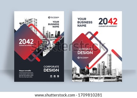 Corporate Book Cover Design Template in A4. Can be adapt to Brochure, Annual Report, Magazine,Poster, Business Presentation, Portfolio, Flyer, Banner, Website.