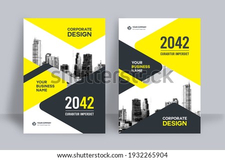 Corporate Book Cover Design Template in A4. Can be adapt to Brochure, Annual Report, Magazine,Poster, Business Presentation, Portfolio, Flyer, Banner, Website.