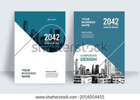 Corporate Book Cover Design Template in A4. Can be adapt to Brochure, Annual Report, Magazine,Poster, Business Presentation, Portfolio, Flyer, Banner, Website.