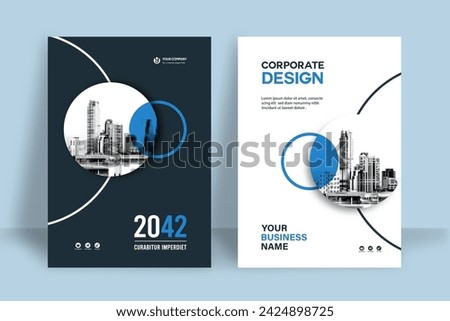Corporate Book Cover Design Template in A4. Can be adapt to Brochure, Annual Report, Magazine,Poster, Business Presentation, Portfolio, Flyer, Banner, Website.