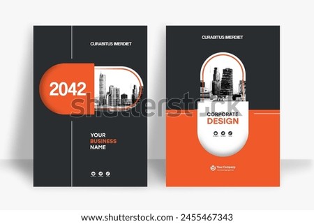 Corporate Book Cover Design Template in A4. Can be adapt to Brochure, Annual Report, Magazine,Poster, Business Presentation, Portfolio, Flyer, Banner, Website.