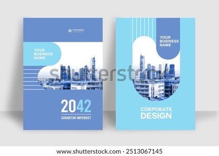 Corporate Book Cover Design Template in A4. Can be adapt to Brochure, Annual Report, Magazine,Poster, Business Presentation, Portfolio, Flyer, Banner, Website.