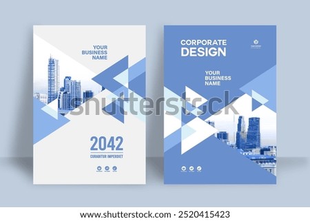 Corporate Book Cover Design Template in A4. Can be adapt to Brochure, Annual Report, Magazine,Poster, Business Presentation, Portfolio, Flyer, Banner, Website.