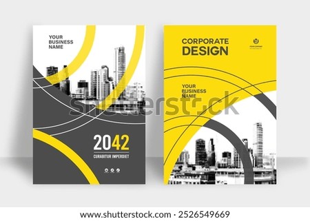 Corporate Book Cover Design Template in A4. Can be adapt to Brochure, Annual Report, Magazine,Poster, Business Presentation, Portfolio, Flyer, Banner, Website.