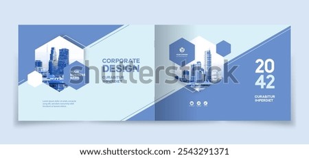 Corporate Book Cover Design Template in A4. Can be adapt to Brochure, Annual Report, Magazine,Poster, Business Presentation, Portfolio, Flyer, Banner, Website.